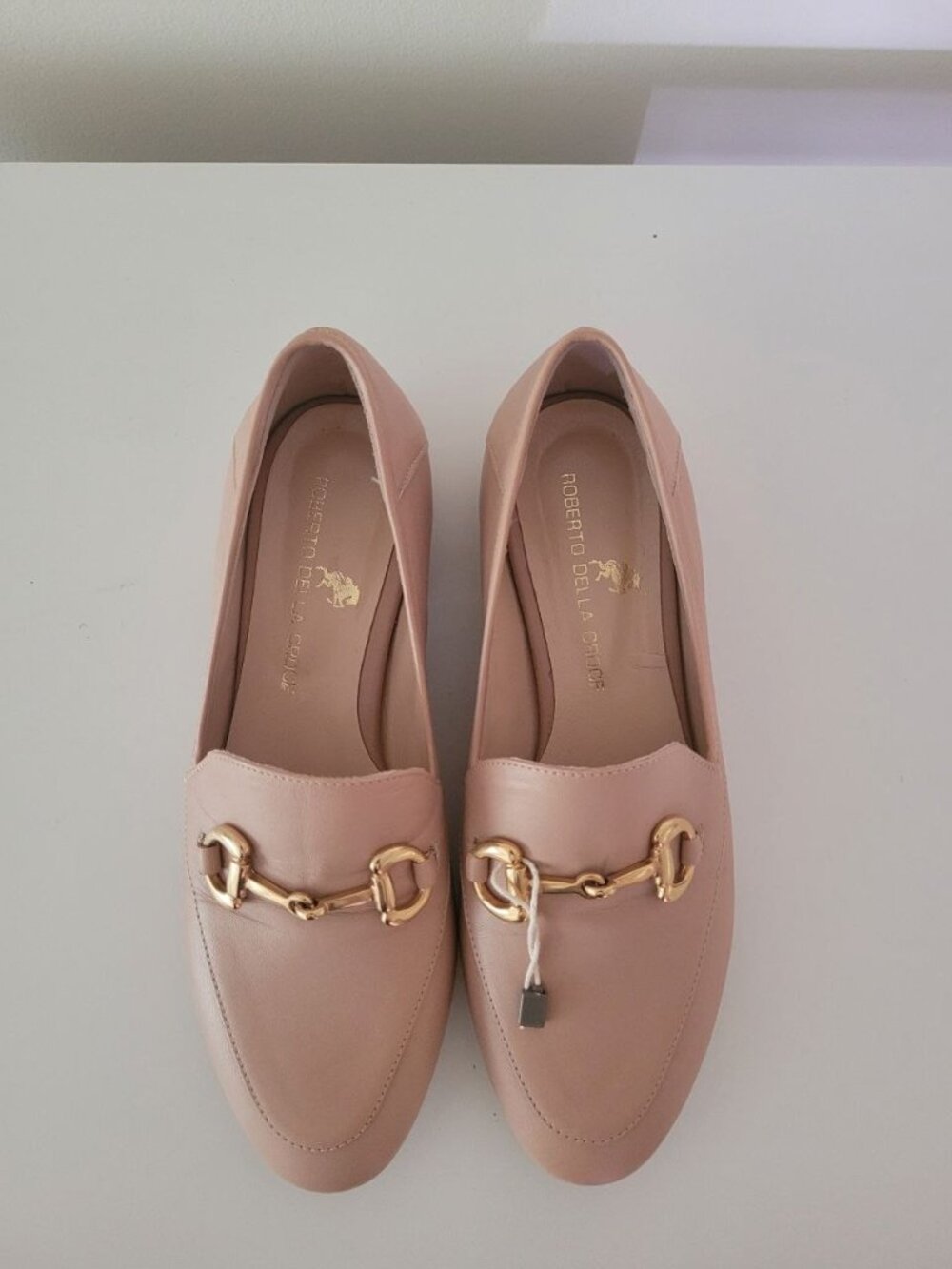 Roberto della Croce Horsebit Leather Loafers – Size 36 – Blush Pink